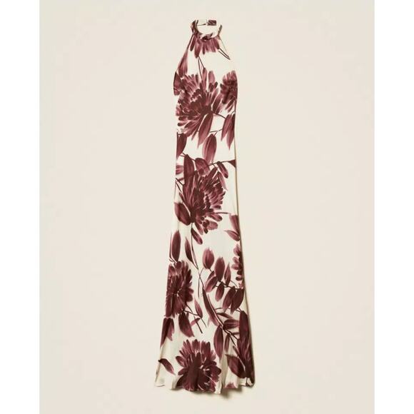 TWINSET Dahlia Print Maxi Dress Size S/Italian Size 42 - Picture 7 of 10